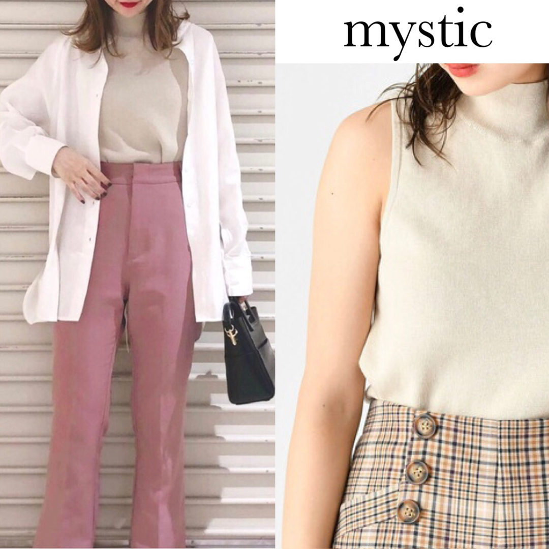 mystic(ミスティック)のミスティック ハイネック ニット タンク レディースのトップス(タンクトップ)の商品写真