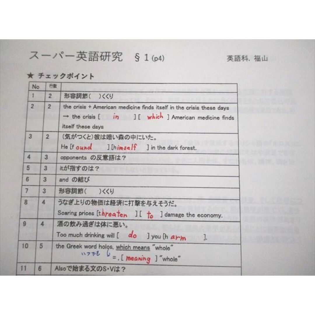 お待たせ! 駿台 大阪大学 阪大/スーパー英語研究 テキスト通年セット 2022 大学別問題集、赤本