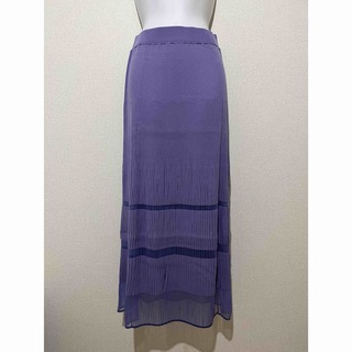 スコットクラブ(SCOT CLUB)のAga リブニットスカート　ライトパープル 紫(ロングスカート)