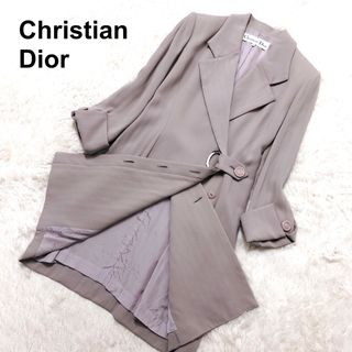 クリスチャンディオール(Christian Dior)のクリスチャンディオール  ロングコート トレンチコート 比翼仕立て ピンク(ロングコート)