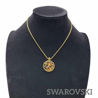 スワロフスキー(SWAROVSKI)の【美品】SWAROVSKI ネックレス サークル ストーン マルチカラー(ネックレス)