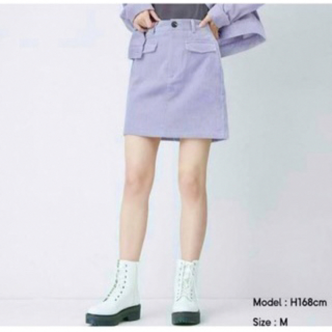 GU(ジーユー)のGU コーデュロイ　台形ミニスカート レディースのスカート(ミニスカート)の商品写真