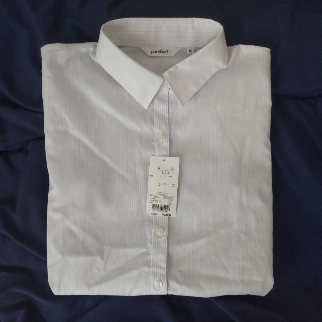 AEON(イオン)のワイシャツ レディース 半袖 レディースのトップス(シャツ/ブラウス(半袖/袖なし))の商品写真