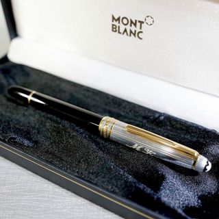 モンブラン(MONTBLANC)の【美品】モンブラン 万年筆 １４４１ ソリテール ドュエ シルバー マイスター(ペン/マーカー)