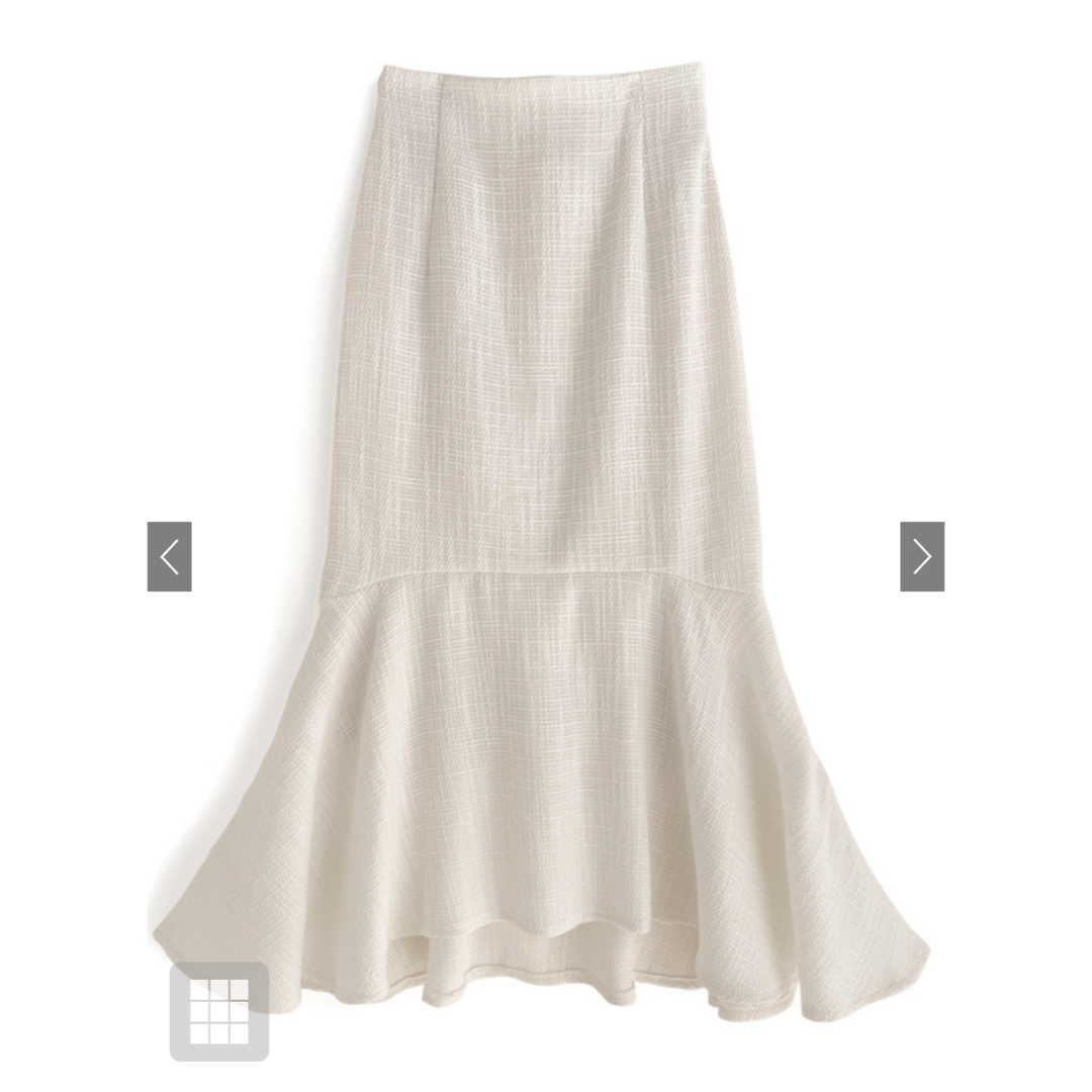 GRL(グレイル)のツイードマーメイドスカート アイボリー レディースのスカート(ロングスカート)の商品写真