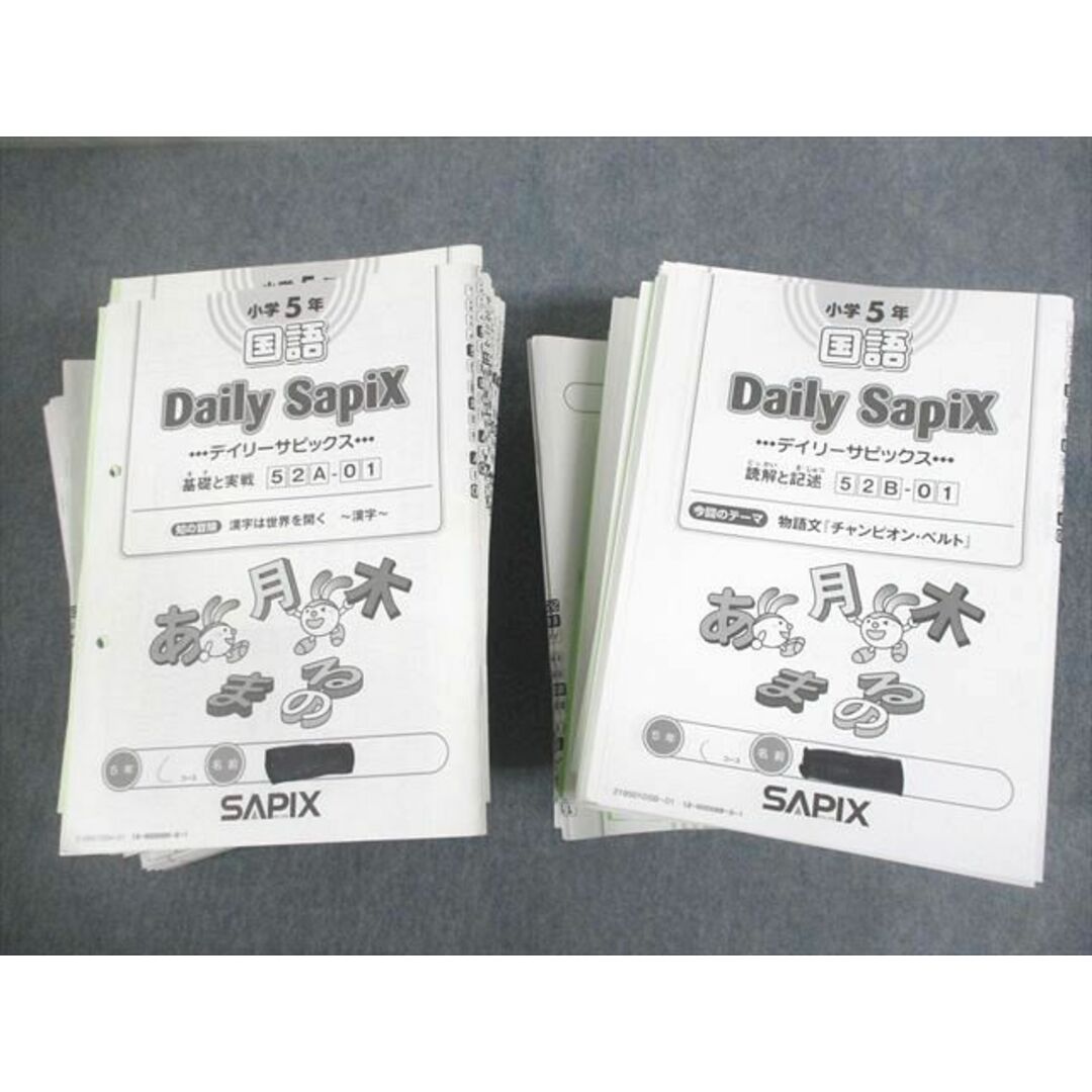 Daily SAPIX【5年】国語 52B-01〜37本