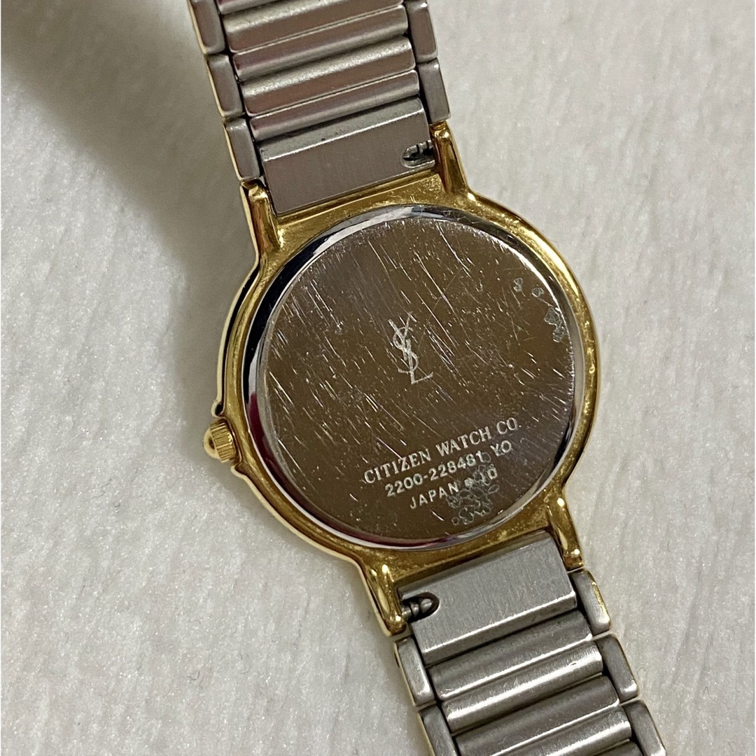 クォーツイヴサンローラン 腕時計 レディース 金文字盤