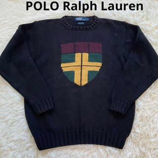 ポロラルフローレン(POLO RALPH LAUREN)のポロラルフローレン　ニット　セーター　Mサイズ　ブラック(ニット/セーター)