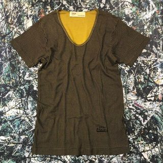 トーガプルラ(TOGA PULLA)の【美品】トーガプルラ-TOGA PULLA-ハウンドトゥースカットソー サイズS(Tシャツ(半袖/袖なし))