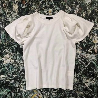 アルアバイル(allureville)の【美品】アルアバイル-allureville-メシュフラワースリーブカットソー(Tシャツ(半袖/袖なし))