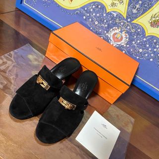 Hermes - エルメス サンダル オズ スリッパ 黒 美品 本物 36の通販 by ...