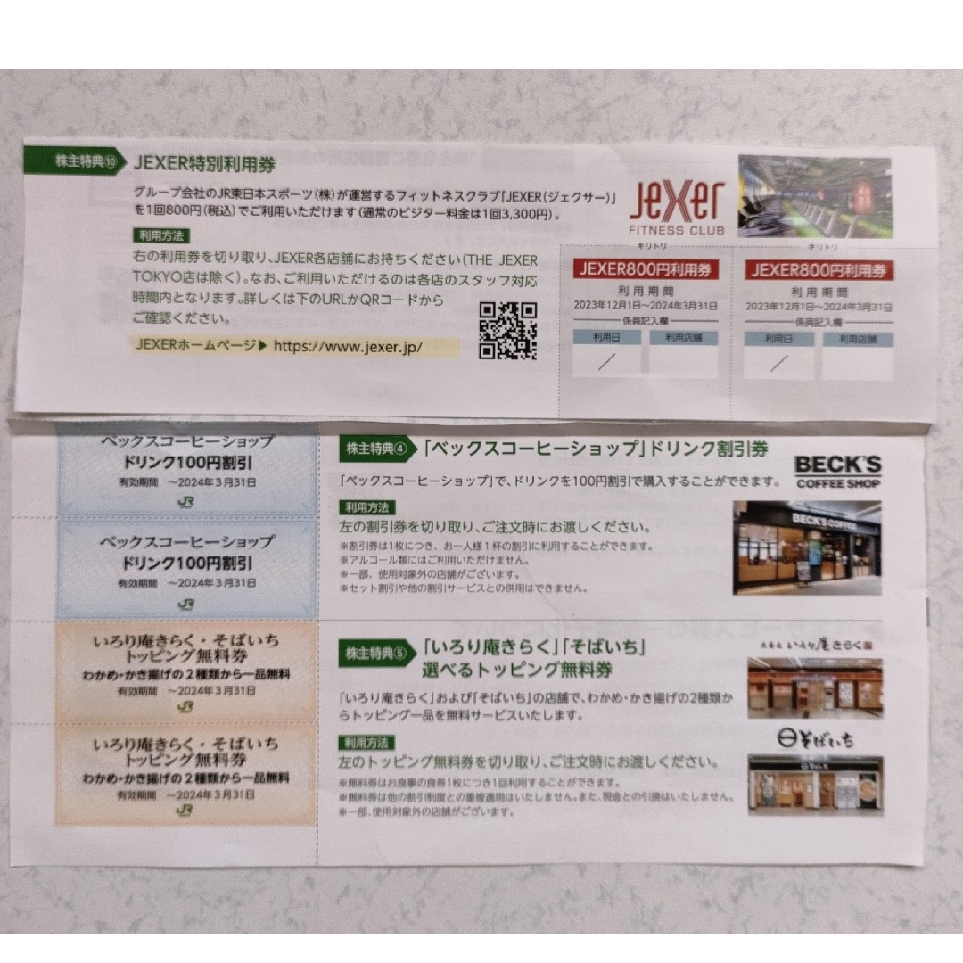 JR(ジェイアール)のJEXERジェクサー利用券 チケットの施設利用券(フィットネスクラブ)の商品写真
