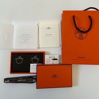 エルメス(Hermes)のHERMES エルメス ピアス ループ シェーヌ ダンクル  K18PG (ピアス)