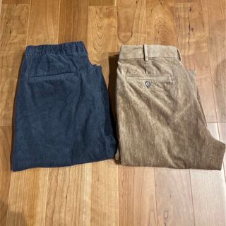 ユニクロ(UNIQLO)のGU UNIQLO コーデュロイパンツ グレー ブラウン M(その他)