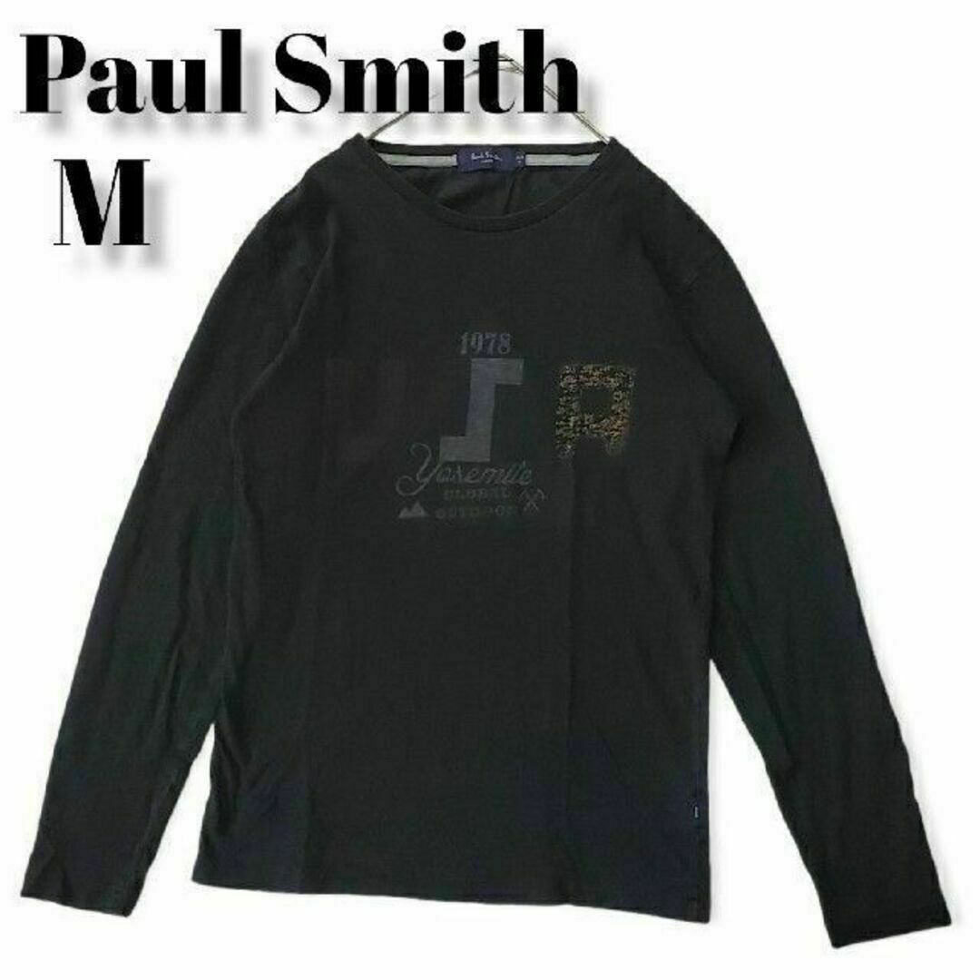 Paul Smith(ポールスミス)のポールスミス　長袖　USAプリントTシャツ　黒　メンズ　服　ヴィンテージ メンズのトップス(Tシャツ/カットソー(七分/長袖))の商品写真