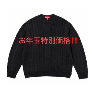 シュプリーム(Supreme)のSupreme Applique Cable Knit Sweater   L(ニット/セーター)