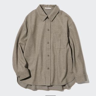 ユニクロ(UNIQLO)のUNIQLOブラッシュドジャージーシャツジャケットXXL(シャツ)