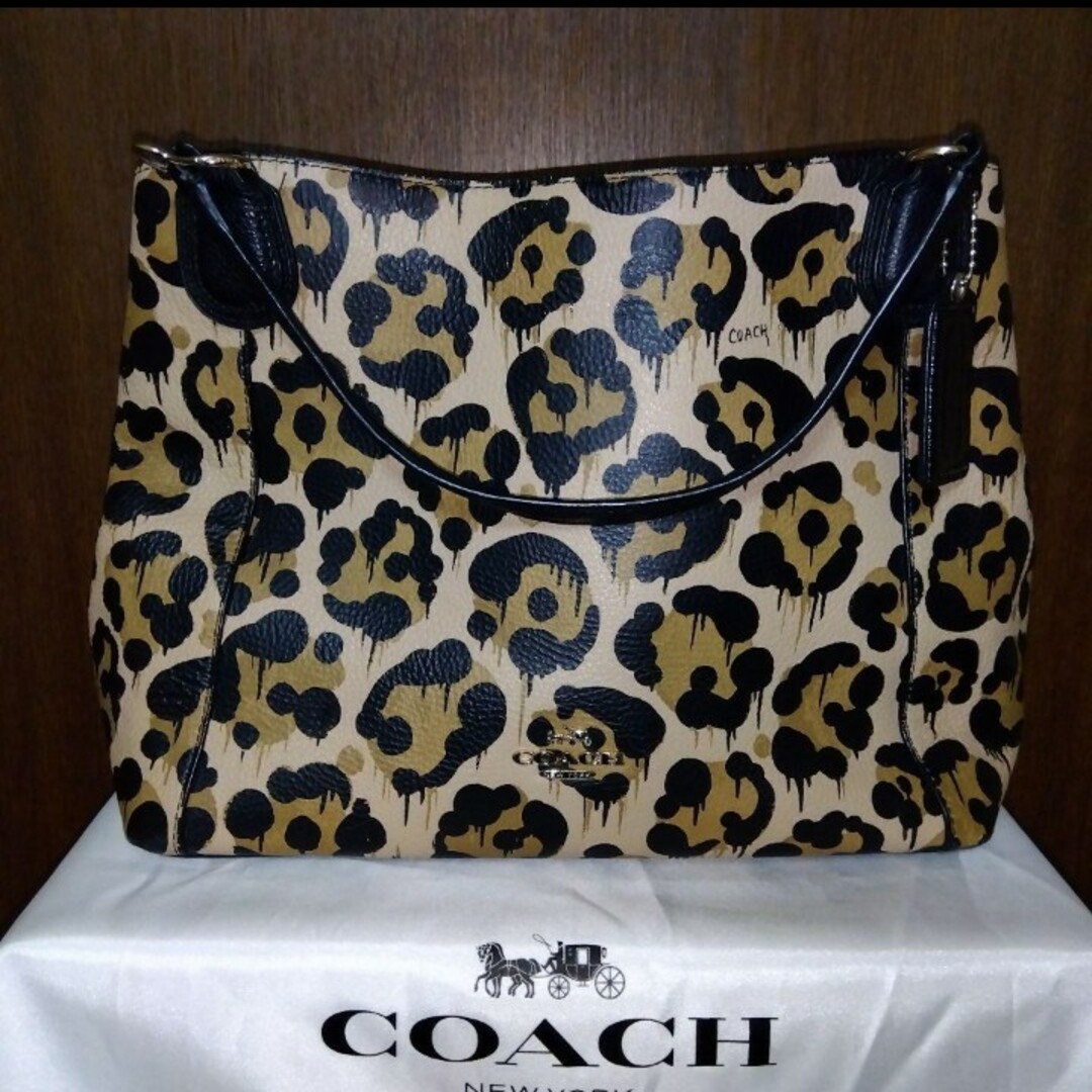 COACH(コーチ)の【はるさん専用】COACH　レオパードバッグ レディースのバッグ(トートバッグ)の商品写真