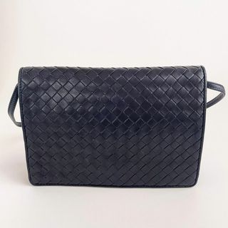 ボッテガヴェネタ(Bottega Veneta)のヴィンテージ ボッテガヴェネタ ショルダーバッグ イントレチャート ネイビー(ショルダーバッグ)