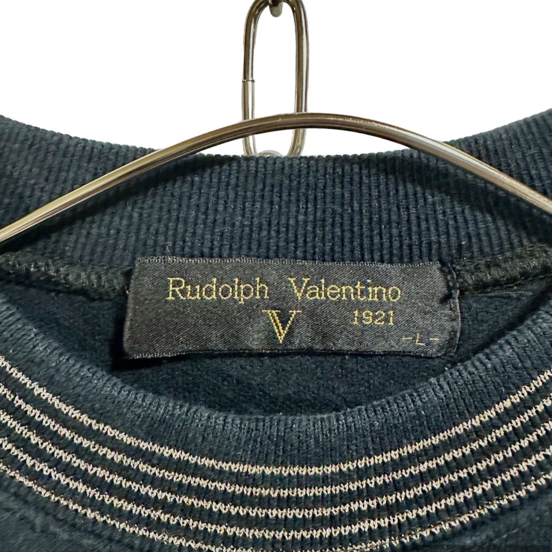 Rudolph Valentino(ルドルフヴァレンチノ)の希少 古着 Rudolph Valentino フロント ロゴ 刺繍 スウェット メンズのトップス(スウェット)の商品写真