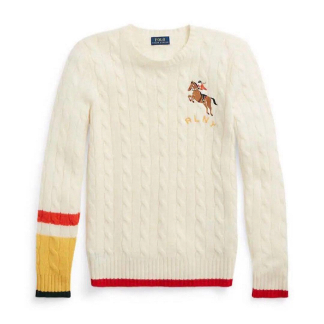 POLO RALPH LAUREN(ポロラルフローレン)のPOLO RALPHLAUREN ラルフローレンウールカシミヤ ケーブルニット レディースのトップス(ニット/セーター)の商品写真