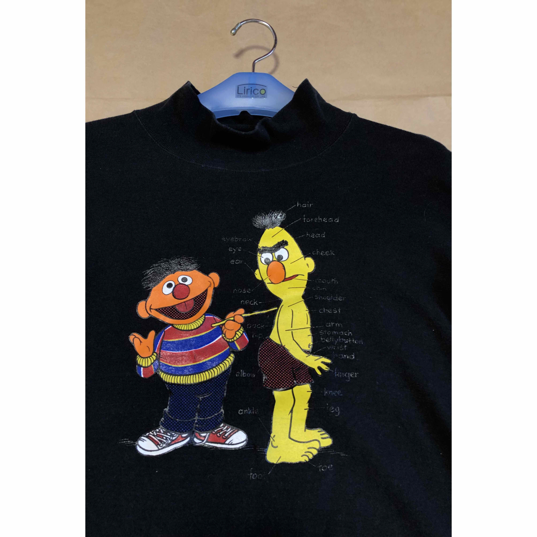 SESAME STREET(セサミストリート)の90s セサミストリート ハイネック ロンT スウェット S-M程度 古着 レディースのトップス(トレーナー/スウェット)の商品写真