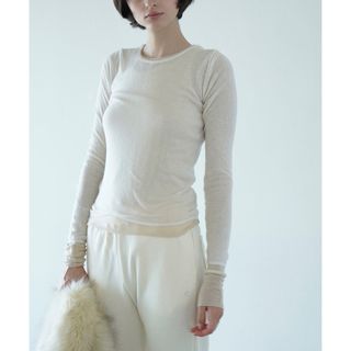 クラネ(CLANE)のclane  Sheer Layered Knit Tops  2(ニット/セーター)