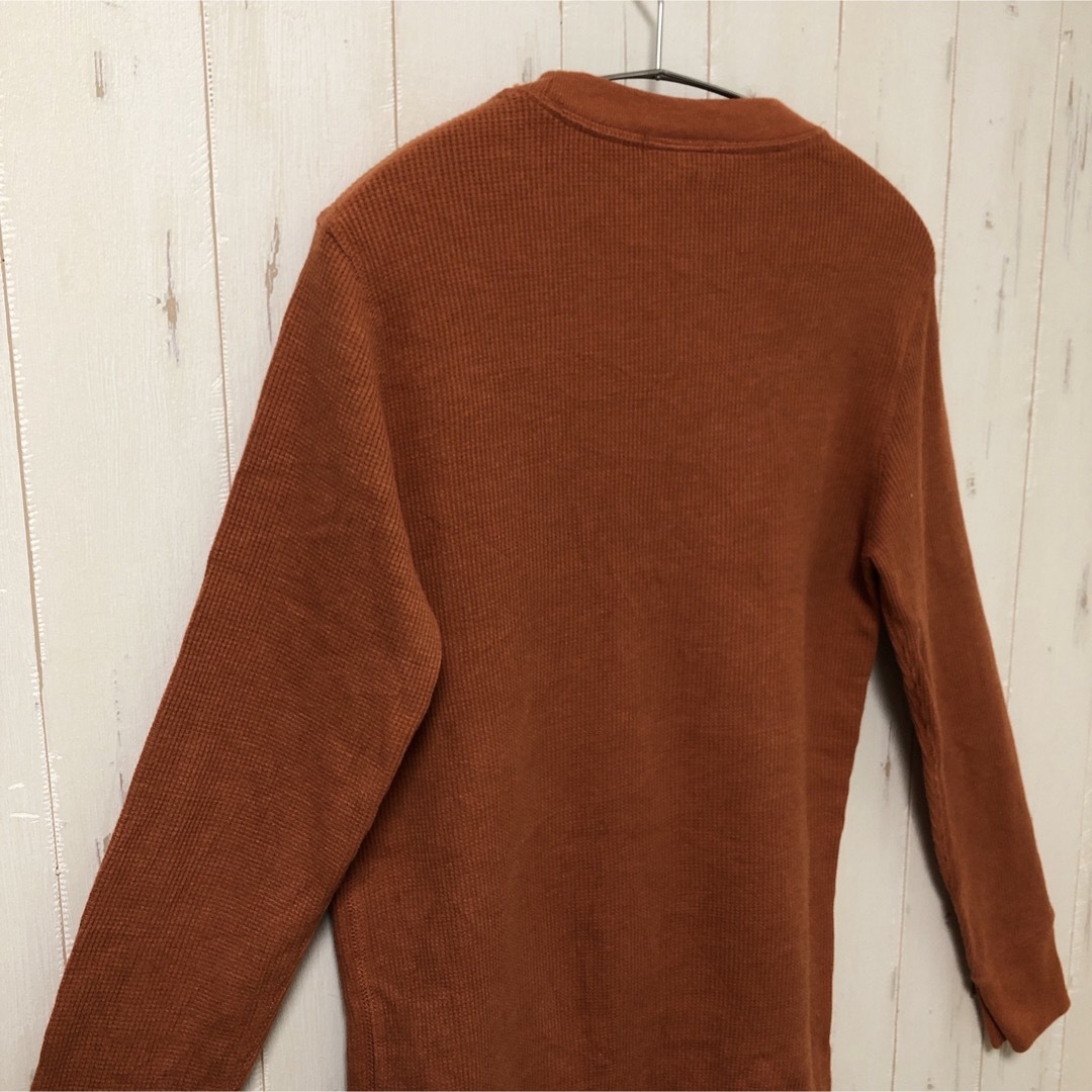 海外輸入 ロンT オレンジ ビッグプリント 長袖tシャツ ロングスリーブ 古着 メンズのトップス(Tシャツ/カットソー(七分/長袖))の商品写真
