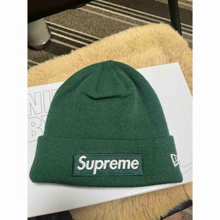 シュプリーム(Supreme)のsupreme new era box logo beanie green(ニット帽/ビーニー)