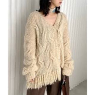 アメリヴィンテージ(Ameri VINTAGE)の2WAY DISTORTION CABLE CARDIGAN(カーディガン)