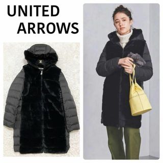 49袖丈UNITED ARROWS ダウンコート ❤︎ 黒 M