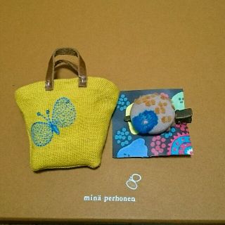 ミナペルホネン(mina perhonen)のミナペルホネン ミニバック＆貴重な生地のピンset(その他)