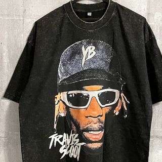 travis scott トラビススコット Tシャツ ヒップホップ　バンドT(Tシャツ/カットソー(半袖/袖なし))