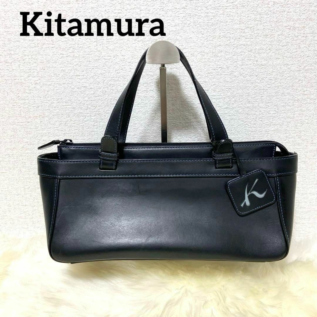 新品未使用♪Kitamura キタムラ　黒のレザーハンドバッグ