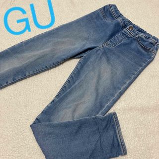 ジーユー(GU)の美品 GU 裏起毛 Gパン ジーンズ パンツ 150 子供 キッズ デニム(パンツ/スパッツ)