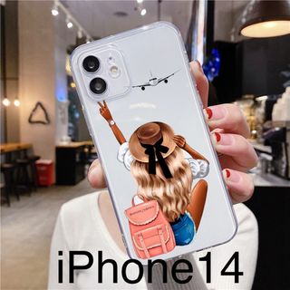 iPhone14 カバー ケース ソフト かわいい 女の子 シンプル(iPhoneケース)