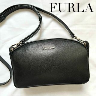 フルラ(Furla)の✨極美品✨FURLA ショルダーバッグ　ハーフムーン　レザー　黒　本革(ショルダーバッグ)