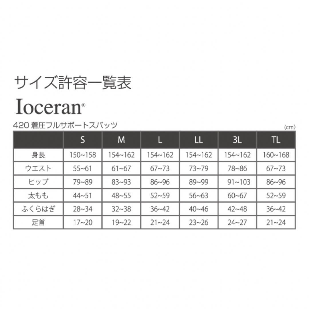 ドレナージュスパッツ　420着圧　イオセラン レディースのレッグウェア(レギンス/スパッツ)の商品写真