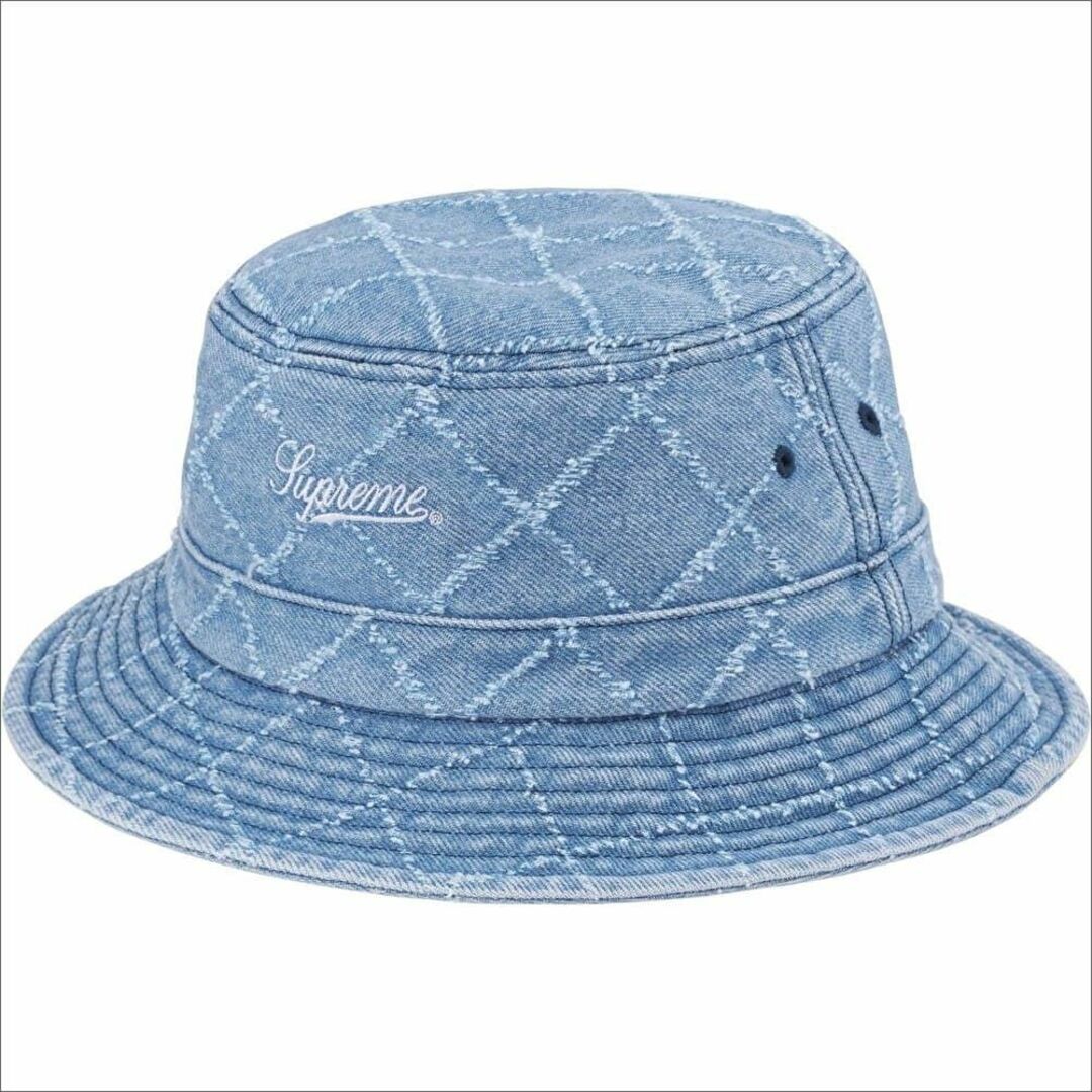 Supreme(シュプリーム)のS/M Supreme Punched Denim Crusher ハット 青 メンズの帽子(ハット)の商品写真