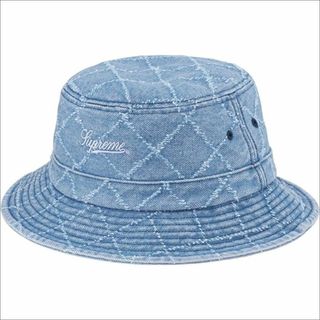 シュプリーム(Supreme)のS/M Supreme Punched Denim Crusher ハット 青(ハット)