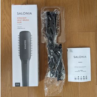 SALONIA ストレートヒートブラシスリム SL-012BKS(ヘアアイロン)