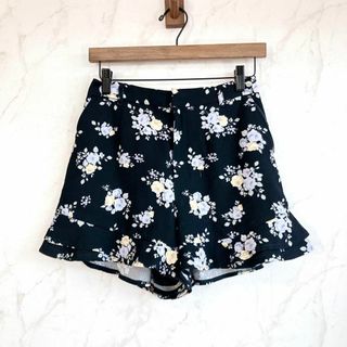 コルザ(COLZA)の【M】C.O.L.Z.A コルザ ショートパンツ 花柄 総柄 フリル キュロット(ショートパンツ)