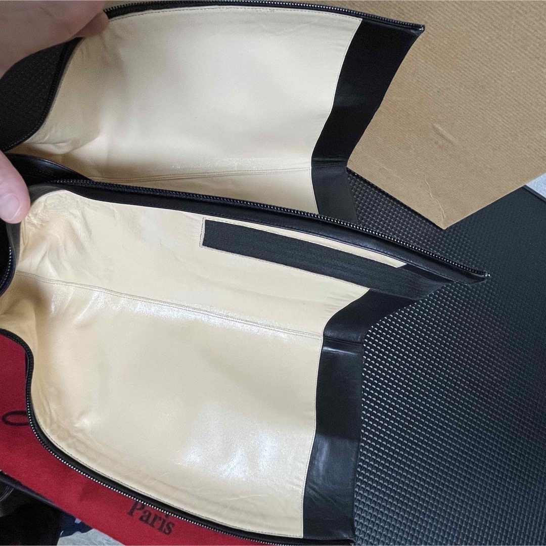 Christian Louboutin(クリスチャンルブタン)のクリスチャンルブタン　35 美品　22cm  ロングブーツ レザー　カーフ　黒 レディースの靴/シューズ(ブーツ)の商品写真