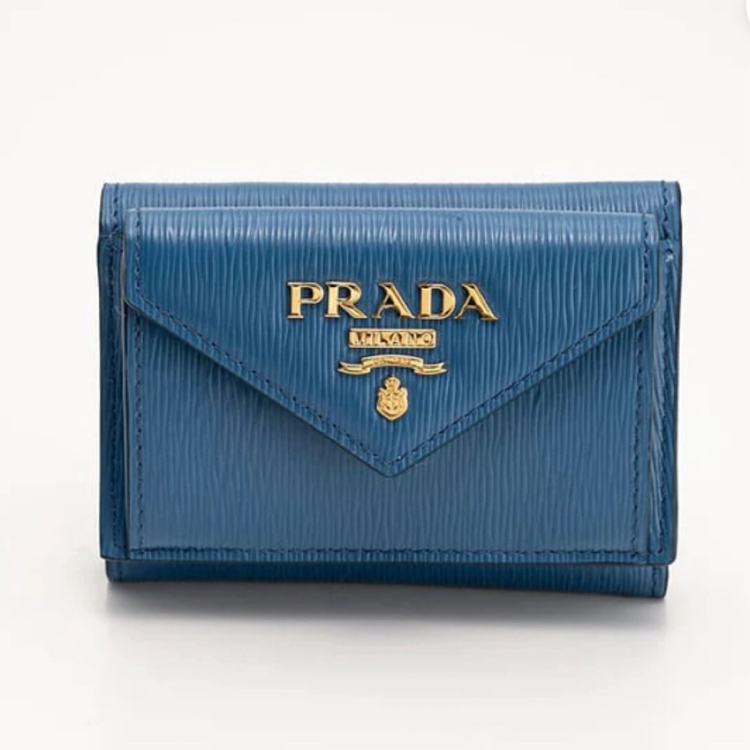 箱ギャランティーカード保存袋PRADA プラダ VITELLO MOVE ヴィッテロ ムーブ 三つ折り 財布