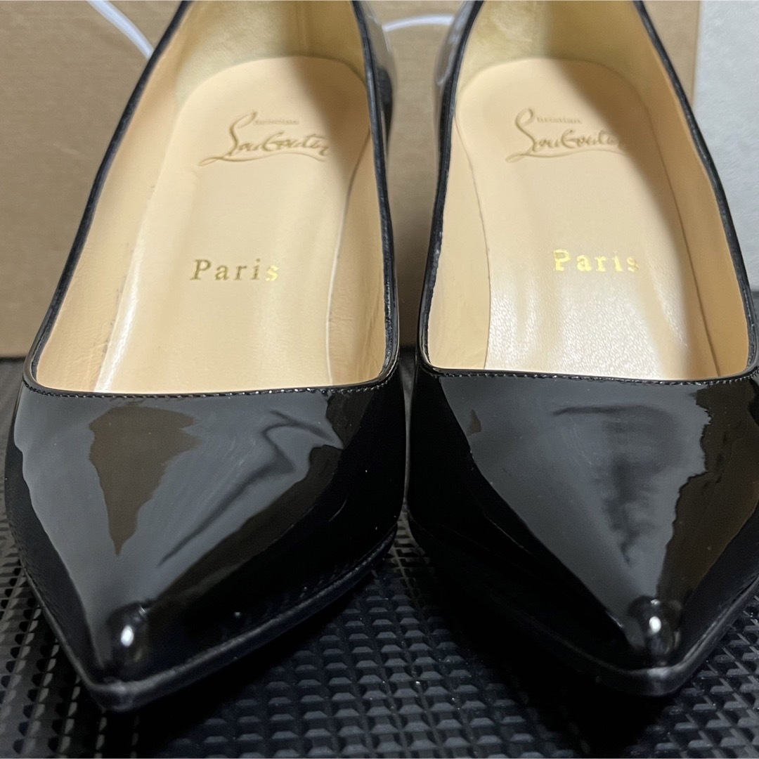 クリスチャンルブタン kate85 黒 パテント 美品 エナメル 35 クリスチャンルブタン kate85 黒 パテント 美品 エナメル 35
