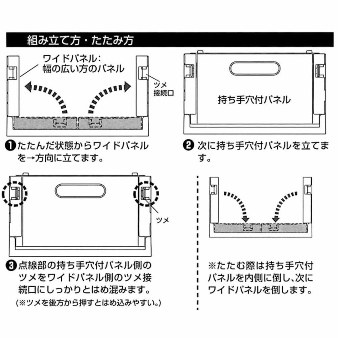 スケーター (skater) 収納ボックス 折りたたみ 収納 コンテナボックス  インテリア/住まい/日用品の収納家具(ケース/ボックス)の商品写真