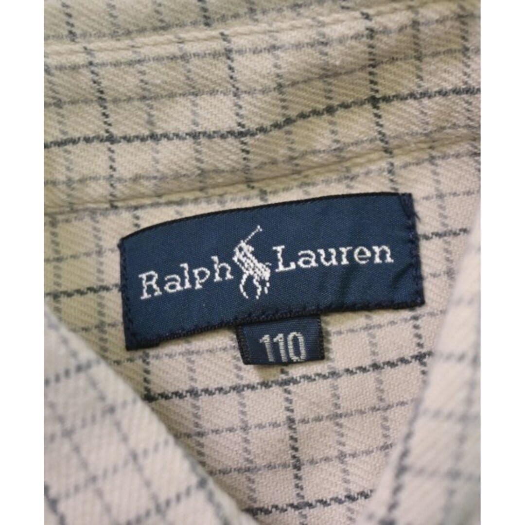 Ralph Lauren(ラルフローレン)のRalph Lauren シャツ 110 白系x紺系xグレー(チェック) 【古着】【中古】 キッズ/ベビー/マタニティのキッズ服女の子用(90cm~)(ブラウス)の商品写真