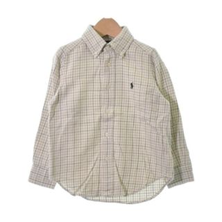 ラルフローレン(Ralph Lauren)のRalph Lauren シャツ 110 白系x紺系xグレー(チェック) 【古着】【中古】(ブラウス)