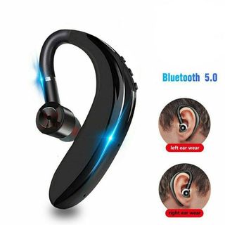 ワイヤレスイヤホン Bluetooth5.0 ハンズフリー 防水 耳掛けブラック(ヘッドフォン/イヤフォン)