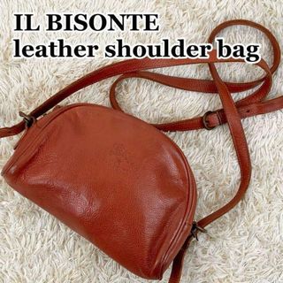 イルビゾンテ(IL BISONTE)の良品　イルビゾンテ ショルダーバッグ ハーフムーン ロゴ レザー(ショルダーバッグ)